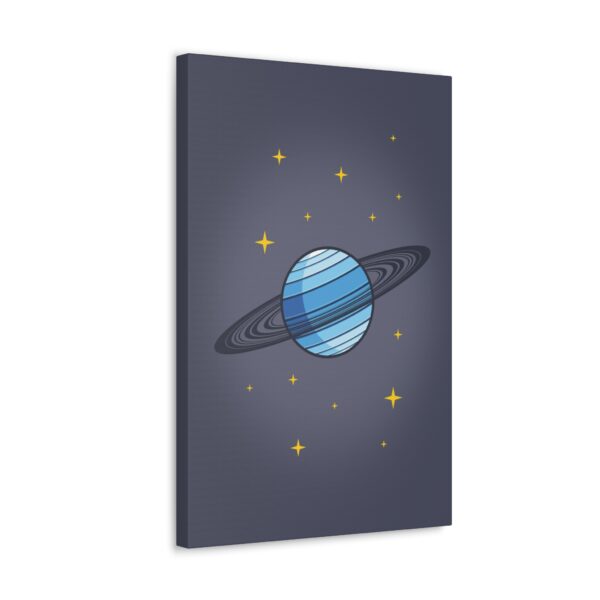 saturn-nursery-canvas-dark-gray-background-perspective-view Saturn nursery canvas with dark gray background perspective view